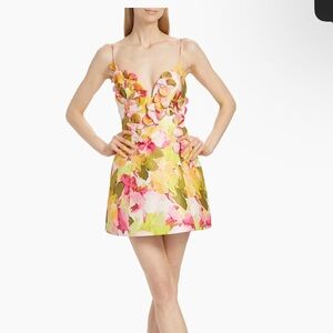 Acler Isla sculpted Floral Mini Dress Size 4 NWT